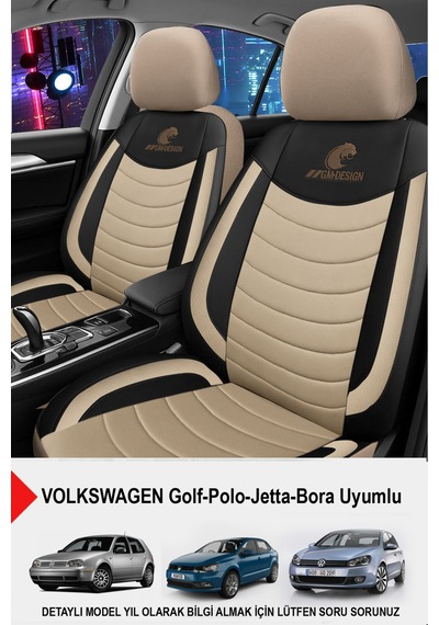 Naz Oto Panther Serisi Keten Kumaş Oto Koltuk Kılıfı- Volkswagen Bora-golf-jetta-polo Uyumlu