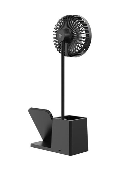S-link Sl-m9055 10 Watt Kablosuz Şarj İstasyonlu Fanlı Kalemlikli Masa Lambası Siyah Diğer