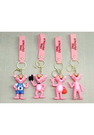 Periboia Pembe Panter Silikon Anahtarlık
