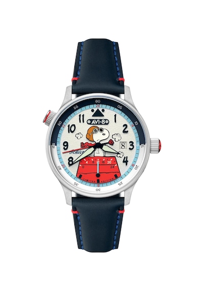 Avı-8 Hawker Hurricane Av-4151-02 Mckellar Dual Time Peanuts Snoopy Flying Ace Limited Edition Erkek Gri