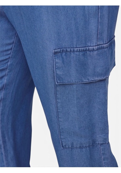 Only Onlcharıs Lıfe Hw Pb Cargo Pant Cc Wvn Kadın Mavi Pantolon - 15338316