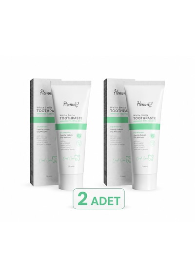 Homm Life Damla Sakızlı Diş Macunu 2 75ml Beyazlatma