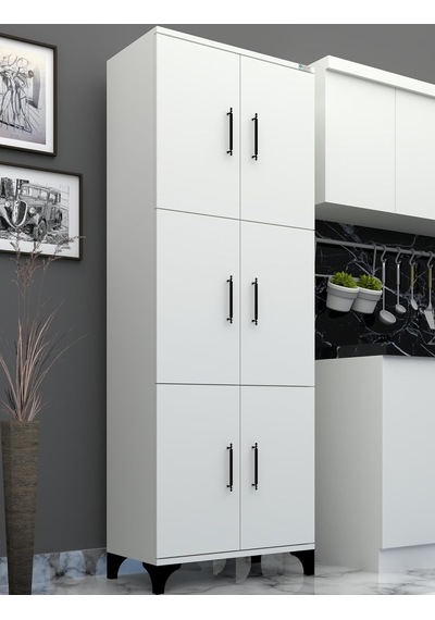 Tr % 100 Mdflam Çok Amaçlı Kiler,balkon,banyo 6 Kapaklı Dolap Genişlk71cm Diğer
