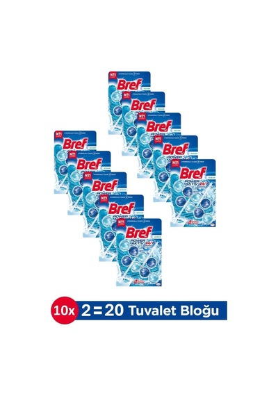 Power Aktiv Okyanus Kokulu Tuvalet Bloğu 10 Adet İkili Paket