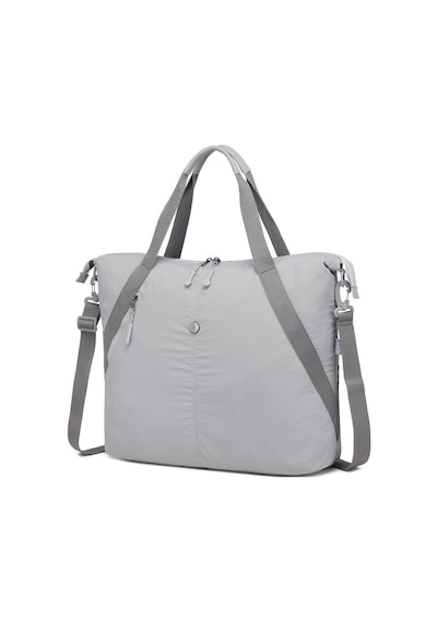 Smart Bags Mikro Poly Kumaş Büyük Boy Kadın Omuz Çantası 3335 Gri