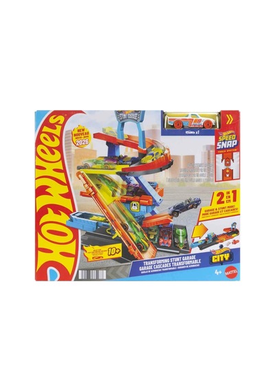 Hot Wheels 2in1 Dönüşebilen Garaj Oyun Seti - Fırlatıcılı Araba Ve Pist Seti