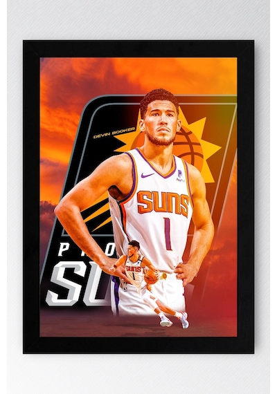 Devin Booker Çerçeveli Tablo - Basketbol Nba Posteri Tablo
