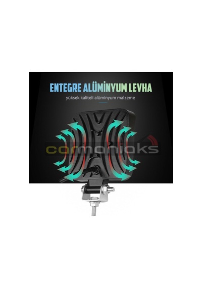 Cree Off Road Sis Farı - Lamba 16 Led Kare Çalışma Lambası 2 Adet