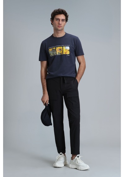 Lufian June Modern Grafik T- Shirt Antrasit Antrasit 111020192100110 111020192100110 Antrasit