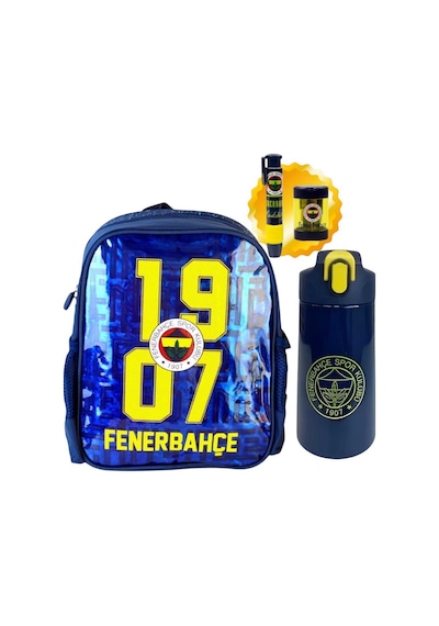 Lisanslı Anaokulu Çantası& Çift Gözlü Kalem Çantası - Çelik Matara 500 Ml 6 Çok Renkli
