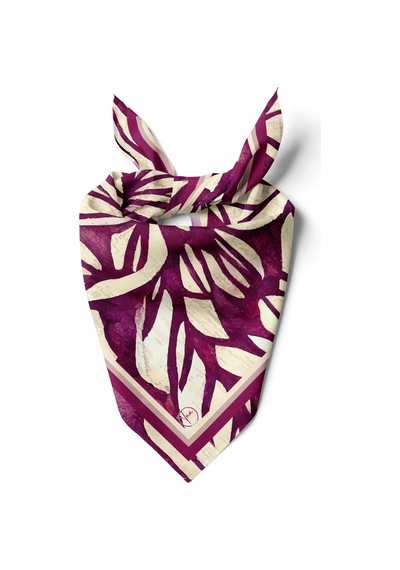 Açelya Esintisi Desen Bandana/fular Çok Renkli