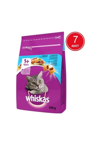 Whiskas Ton Balıklı ve Sebzeli Yetişkin Kedi Maması 7 x 300 G