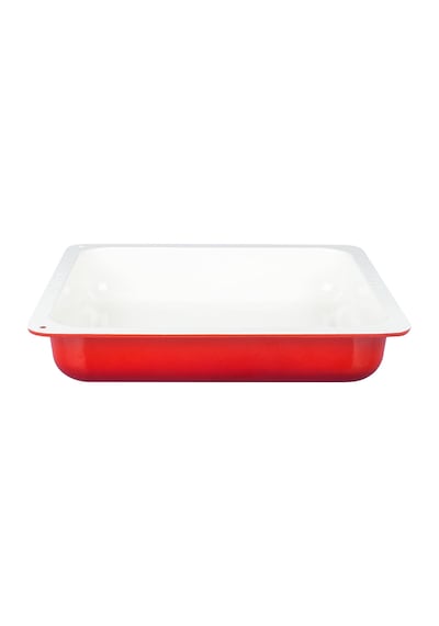 Lava Döküm GN 2/3 Gastronorm Küvet İç Renk Krem 35 x 32 CM Kırmızı