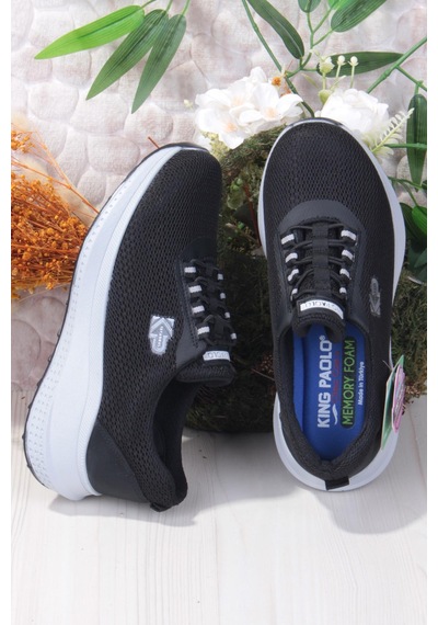 Fort King Anna Rahat Hafif Memory Foam Taban Sneaker Kadın Ayakkabı Siyah