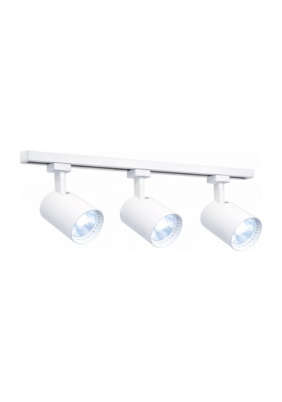 Modern 3 Lü Led Ray Spot Aydınlatma Seti 30w Beyaz Monofaze Ray Sistem Ayarlanabilir Tavan Spotu 6400k Beyaz Beyaz