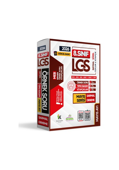 2026 8.Sınıf LGS Mayıs Ayı MEB Örnek Soru Tıpkı Basım 6lı Sarmal Deneme Paketi Video/PDF Çözümlü