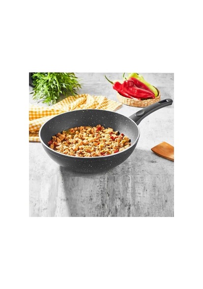 Kitchenboost Granit Wok Tava 28 Cm Yanmaz Yapışmaz Genel