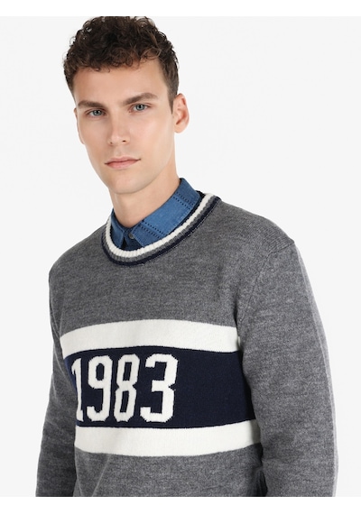 Colin's Colins Regular Fit Baskılı Hooded Gri Erkek Kazak Cl1065913 Gri Melanj Colin's Colins Regular Fit Baskılı Hooded Gri Erkek Kazak Cl1065913 Gri Melanj