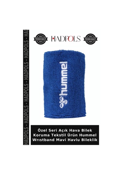 Özel Seri Açık Hava Bilek Koruma Tekstil Ürün Hummel Wrıstband Mavi Havlu Bileklik