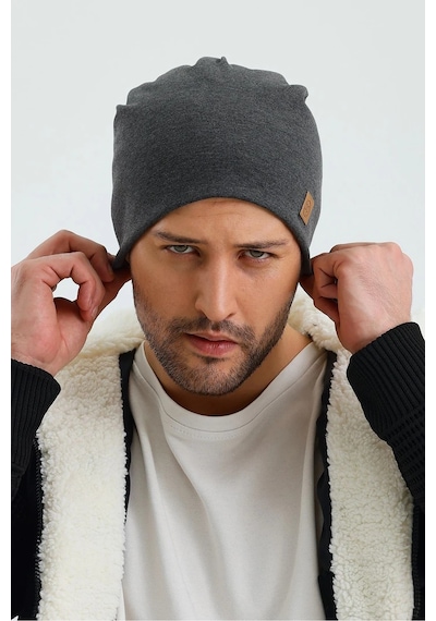 Erkek Termal %100 Pamuklu Soft 2 Stil 1 Arada Bere Premium Cuts Serisi - Standart / Füme Füme