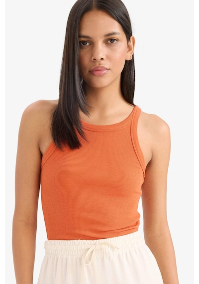 DeFacto Slim Fit Dar Kesim Halter Yaka Basic Düz Fitilli Kaşkorse Atlet E2176AX25SPOG269