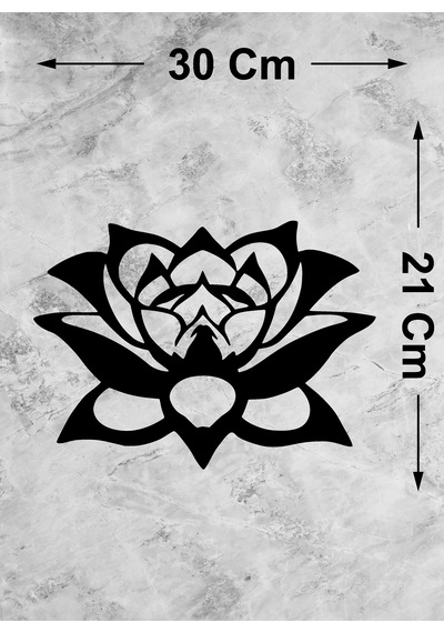 Sticker Usta Lotus Çiçeği Araba Laptop Duvar Folyo Sticker 00366 30x21 Cm