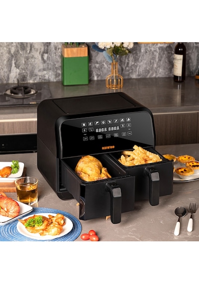 Uniwho D8 Dokunmatik Ekran 8 LT (4+4) Çift Hazneli Airfryer
