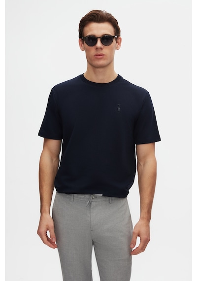 Twn Slim Fit Lacivert Baskılı T-shirt 4ec14ort12025 Lacivert