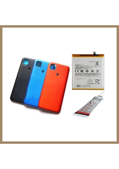 Kahveci.store Redmi 9c Arka Batarya Kapağı ,batarya Ve B7000 Yap 22 Çok Renkli