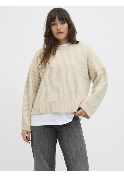 Jack & Jones Kadin Yün Karisimli Wide Fit Kazak - Sigga - 12255358 Fog