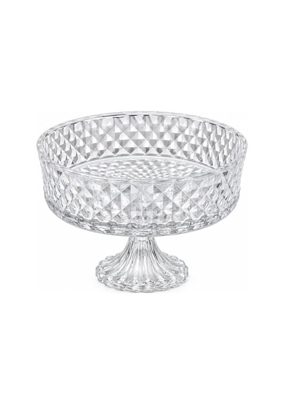 Deconox Tırtıl Desenli Ayaklı Şeffaf Cam Kurabiyelik 19 X 11,5 Cm, Meyve, Tatlı, Çerez Ve Kanape Sunum Kasesi, Tekli