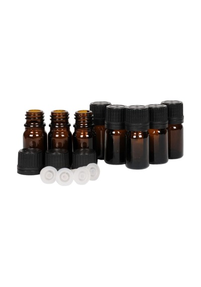 Spain 10 Adet 5 Ml Medikal Kahverengi Kehribar Amber Cam Şişe Içten Damlalıklı 5 Cc