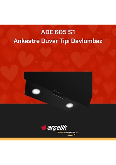 Arçelik ADE 605 S1 Ankastre Duvar Tipi Davlumbaz
