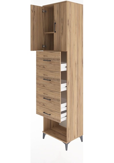 Hyperion Dolap 2 Raflı 4 Çekmeceli 2 Kapaklı 60x44x243 Çam-çam Çam Hyperion Dolap 2 Raflı 4 Çekmeceli 2 Kapaklı 60x44x243 Çam-çam Çam