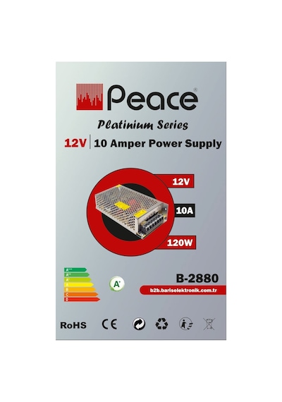 B2880 220 Volt 12 Volt 10 Amper Metal Kasa Adaptör