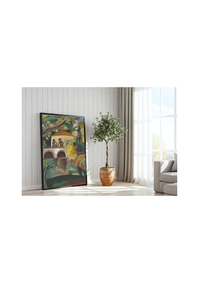 Modern Sanat Macke Rokoko Çerçevesiz Poster 21x30 Cm A4 Tablo Modern Sanat Ekspresyonizm