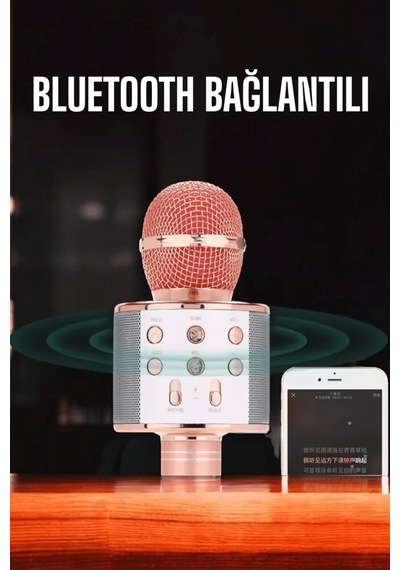 Northcity Kablosuz Bluetooth Karaoke Mikrofon - Usb Ve Aux Girişli Yüksek Ses Kalitesi