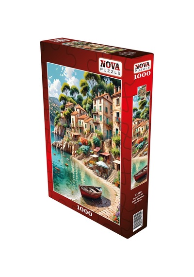 Nova Puzzle 1000 Parça Huzurlu Bir Sahil Kasabası Puzzle - Deniz Manzarası