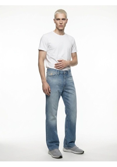 Flare Slim Fit Erkek Pantolon Denim