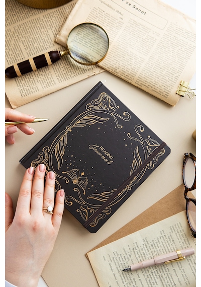 Charmlı Reading Journal - Okuma Günlüğü 18 X 20 Cm Koyu Kahve Koyu Kahverengi