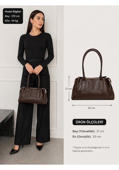 Moda Çınar Yeni Model El Çantası Model:byzkhvçnt2 Kahverengi