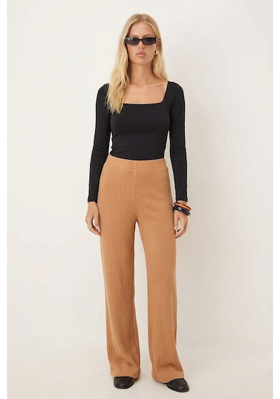 Armonika Kadın Camel Yumuşak Dokulu Likralı Pantolon Arm-26k001090