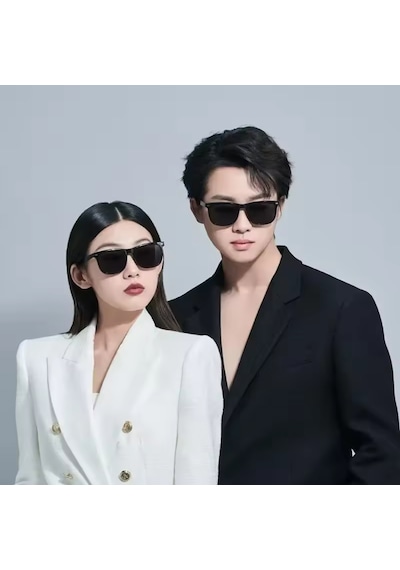 Xiaomi Mijia Square Polarize 14 Katmanlı Oar Kaplama Güneş Gözlüğü Hd Nylon Lens Siyah Çerçeve