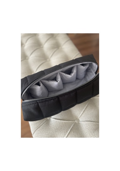 Airwrap Ve Tüm Saç Şekillendiriciler İçin Uyumlu Bölmeli Düzenleyici Çanta Siyah