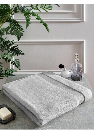 Özdilek Woven %100 Pamuk Banyo Havlusu 90x150 Cm Yumuşak Dokulu Yüksek Emici Gri