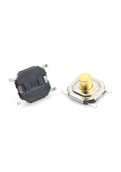 Koodmax-Metal Push Button 4X4 5Mm Buton Bakır Kafalı 10 Adet 10 Adet