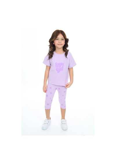 Toontoy Kids Toontoy Kız Çocuk Shıne On Baskılı Kaprili Takım Lila