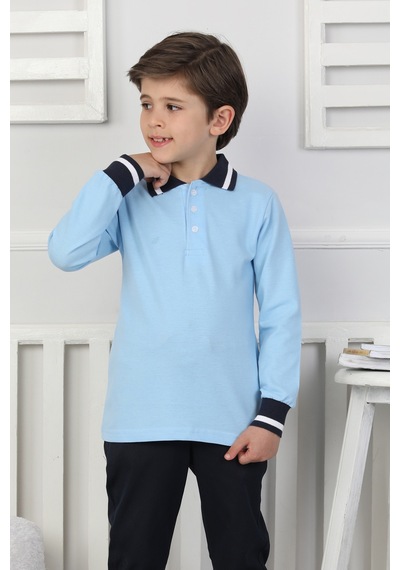 Crassi Erkek Çocuk Sweatshirt Okul Mavi