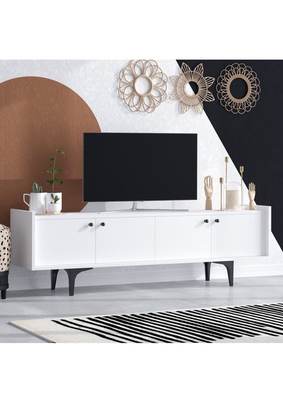 Decormet Atlas Tv Sehpası Dec0043 Beyaz Diğer