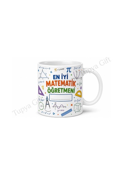 Matematik Öğretmenine Hediye İsimli Baskılı Kupa Bardak Öğretmenler Günü Hediyesi